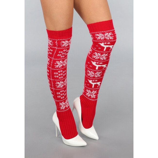 Rote Weihnachtsstrümpfe in High Model