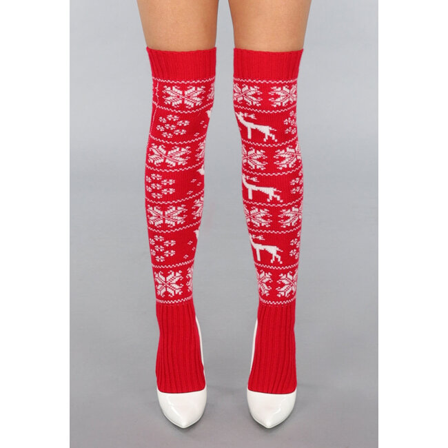 Rote Weihnachtsstrümpfe in High Model