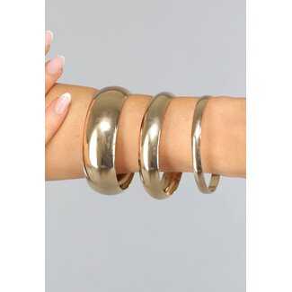 Dreiteilige goldfarbene Armreifen-Armbänder