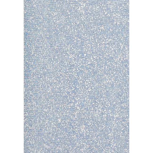 Eisblauer Knopf-Blazer mit Schulterpolstern