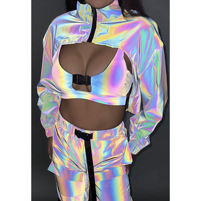 Reflektierender Bolero mit Cape-Look