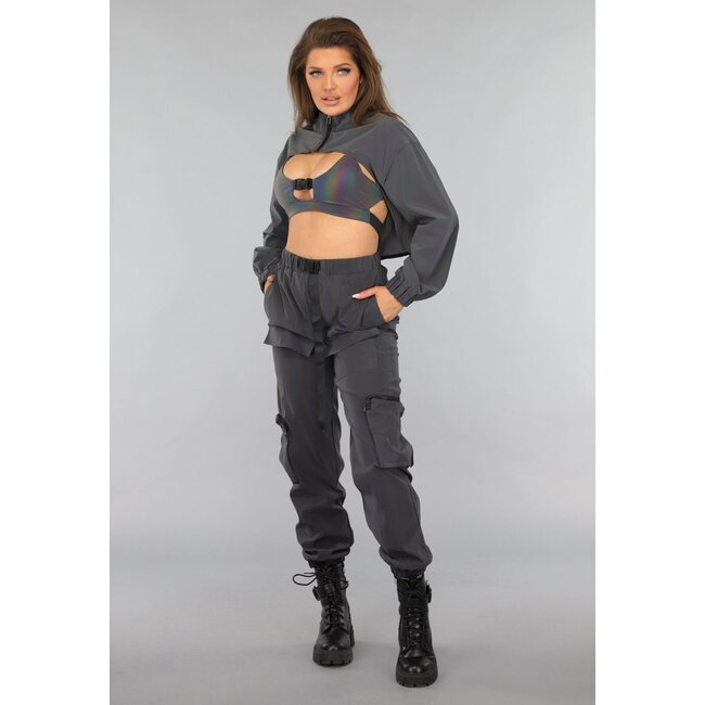Reflektierender Bolero mit Cape-Look