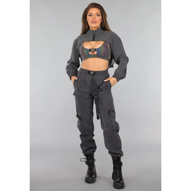 Reflektierender Bolero mit Cape-Look
