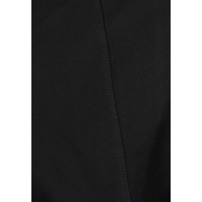 Schwarze Strickjacke in Übergröße mit silbernem Reißverschluss