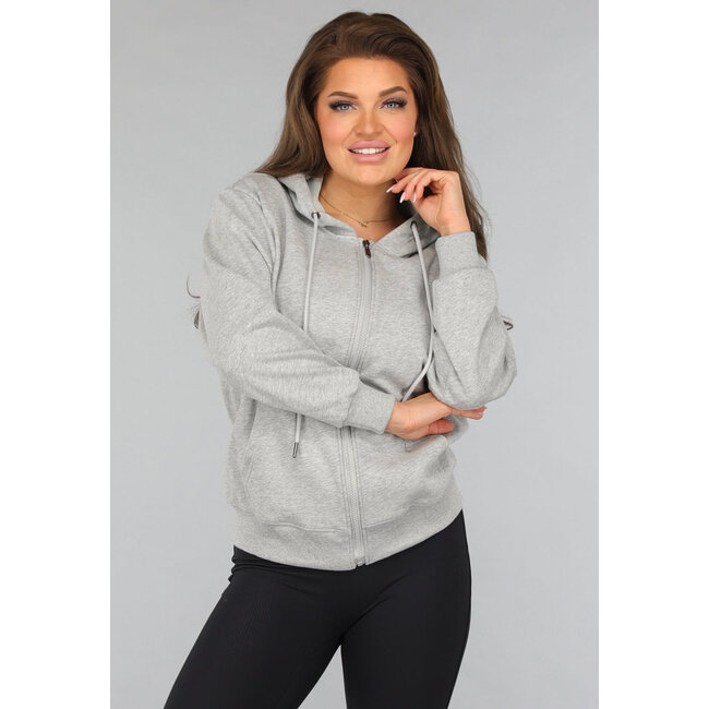 Graue Strickjacke mit weichem Innenfutter