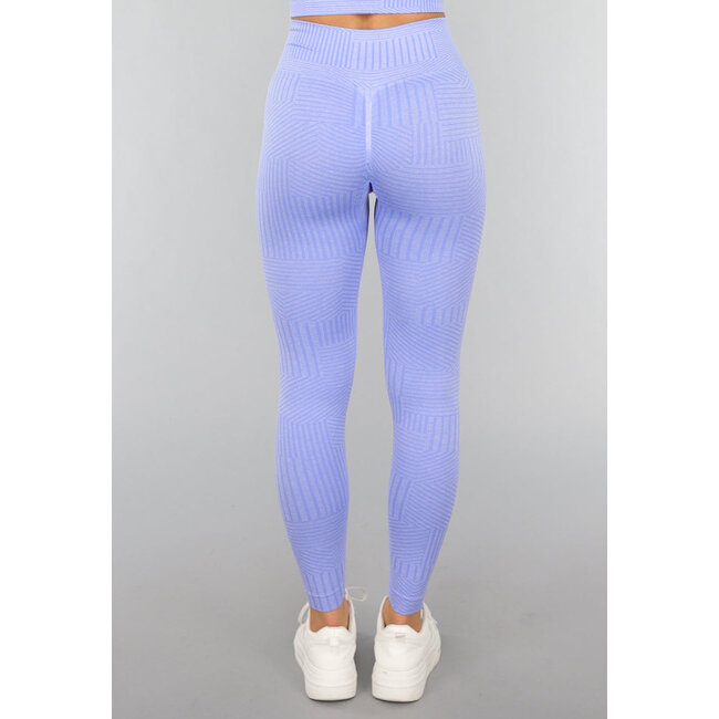 Gestreifte Yoga-Hose in Lavendel