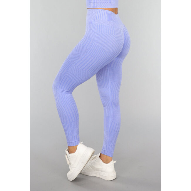 Gestreifte Yoga-Hose in Lavendel