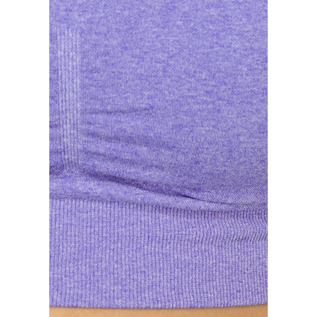 Lila Kurzes Sport-Top mit Spaghetti-Trägern