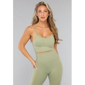 Grüner Sport-BH mit Scrunch