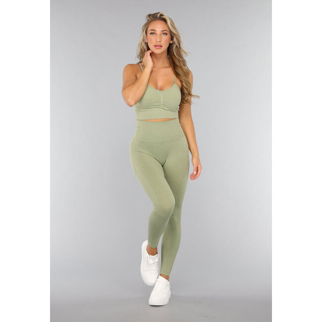 Grüner Sport-BH mit Scrunch
