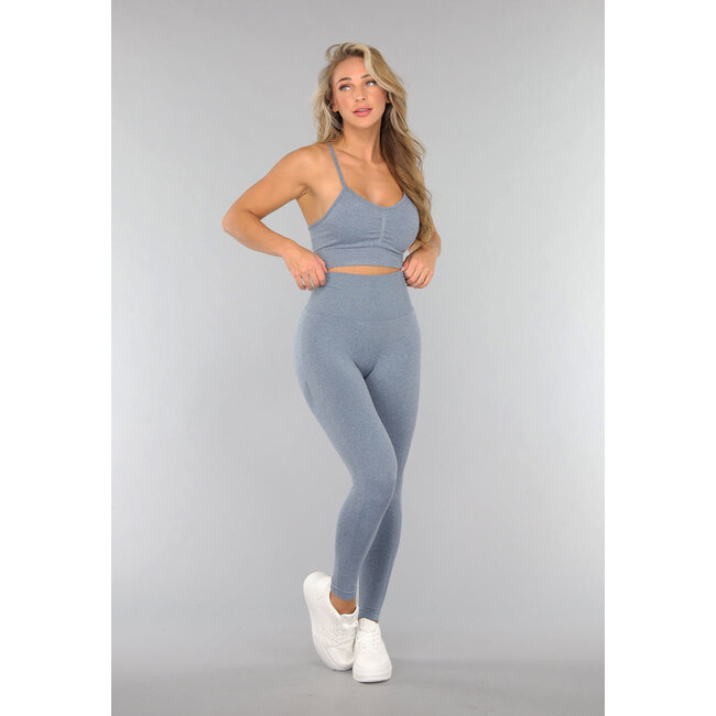 Blaue Strumpfhose mit Push-up-Effekt