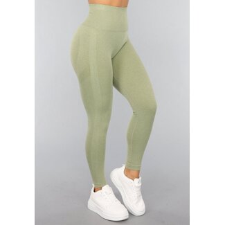 Hellgrüne Fitness-Leggings mit Lifting-Effekt