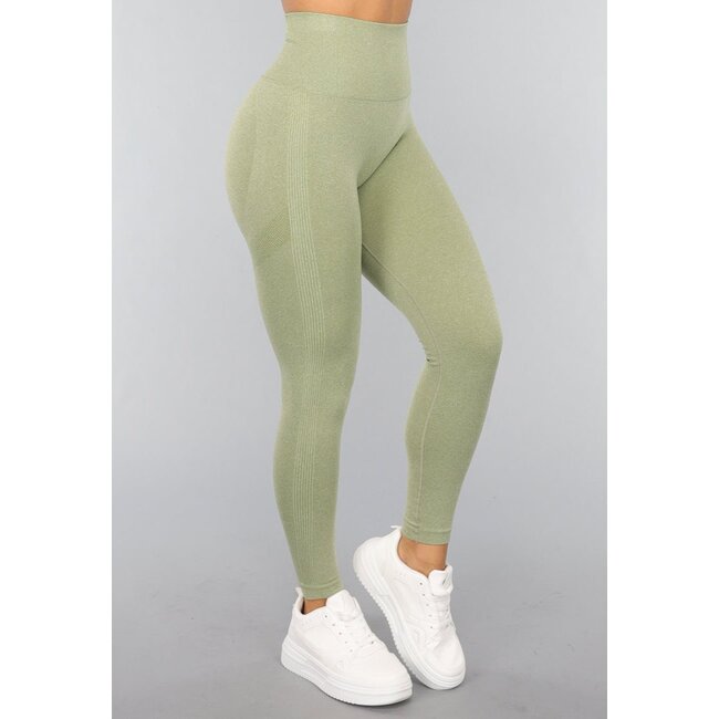 Hellgrüne Fitness-Leggings mit Lifting-Effekt