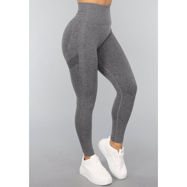 Graue Squat Proof Fitness-Leggings