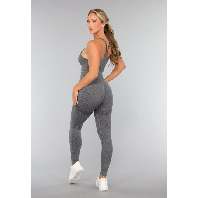 Graue Squat Proof Fitness-Leggings