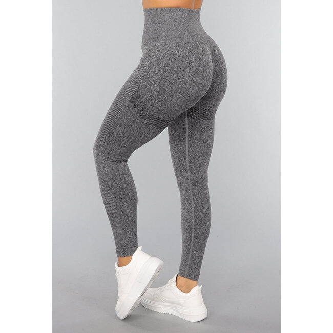 Graue Squat Proof Fitness-Leggings