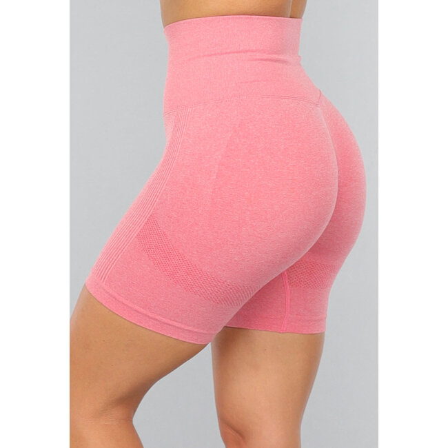 Korallenfarbene Sport Short mit Scrunch