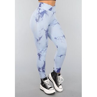 Tie Dye Sport Leggings mit Revers Taille