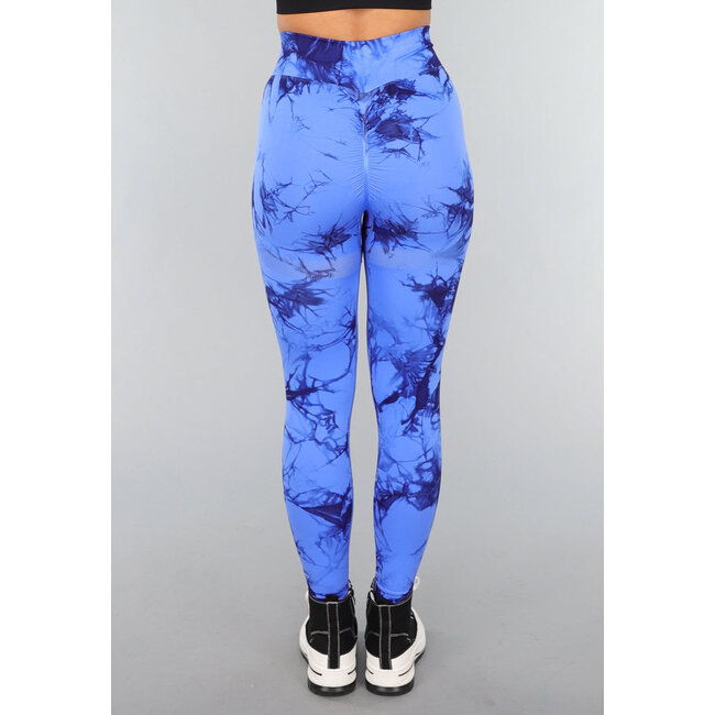 Scrunch Fitness-Leggings mit Druck und Overslag