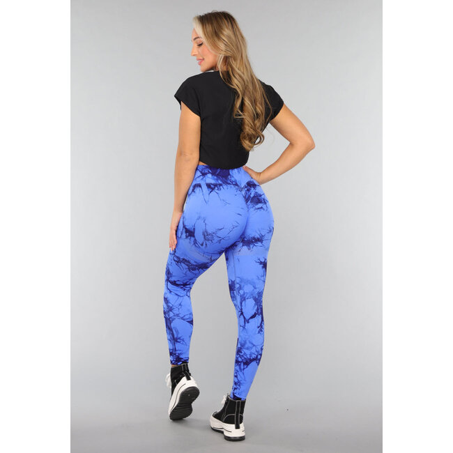 Scrunch Fitness-Leggings mit Druck und Overslag