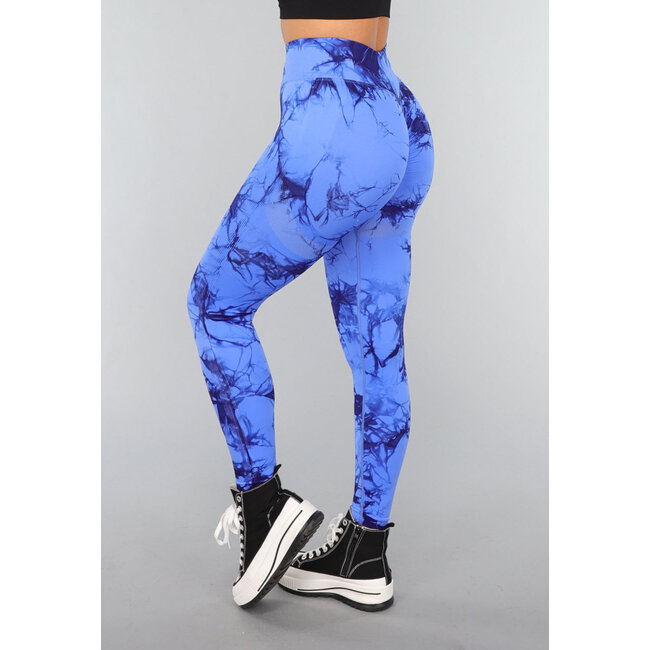 Scrunch Fitness-Leggings mit Druck und Overslag