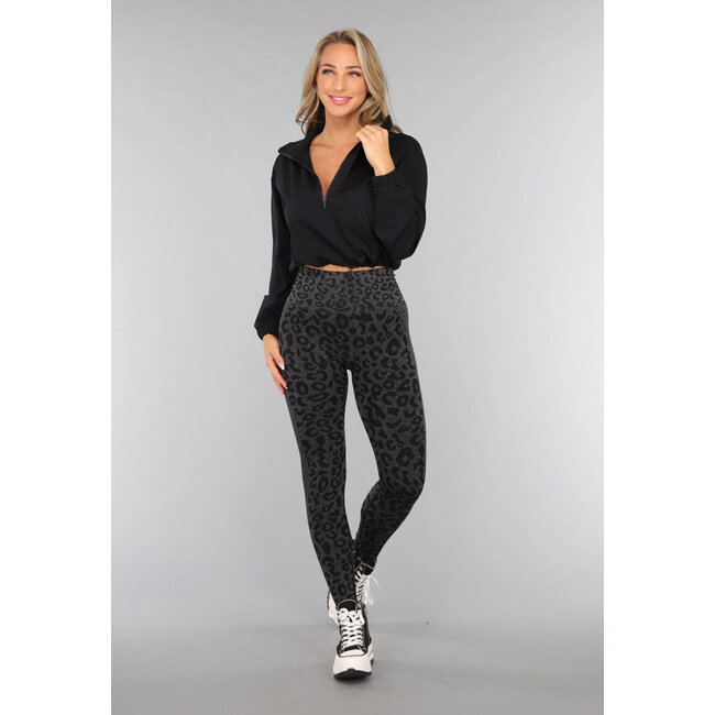 Black Panther Druck Gym Legging mit Stretch