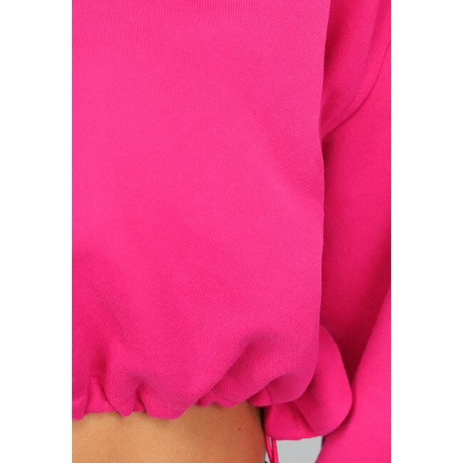 Fuchsia Cropped Cardigan