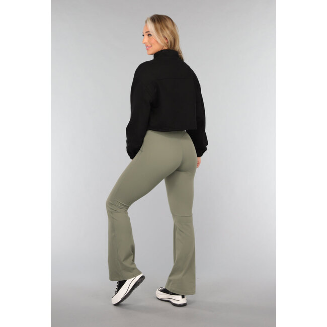 Schwarze Cropped Sportweste