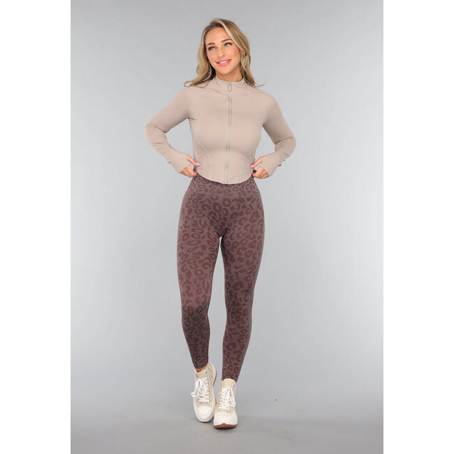 Gekürzte Sportjacke mit hohem Kragen