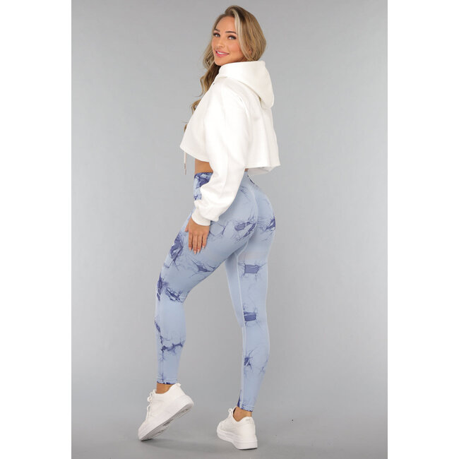 Weißer Cropped Hoodie