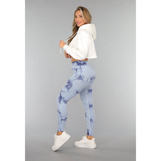 Weißer Cropped Hoodie