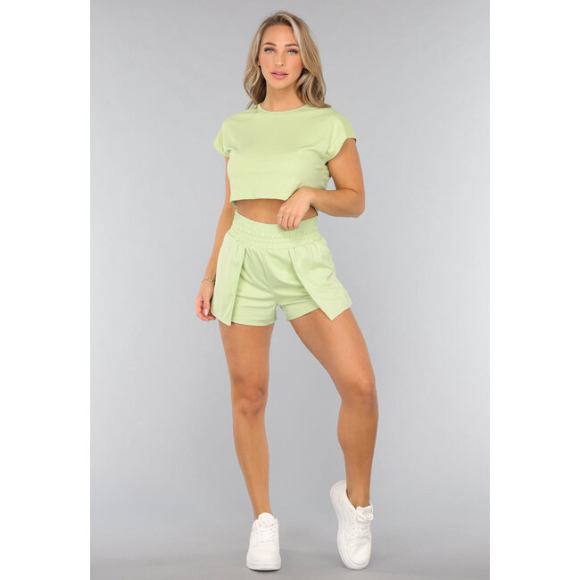 Grüne Loose Fit Sportshort