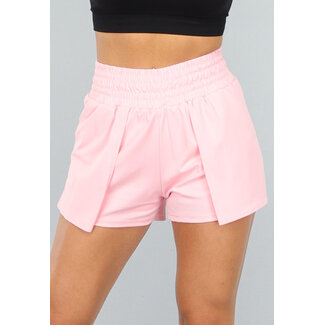 Rosa Sportshorts mit elastischem Bund