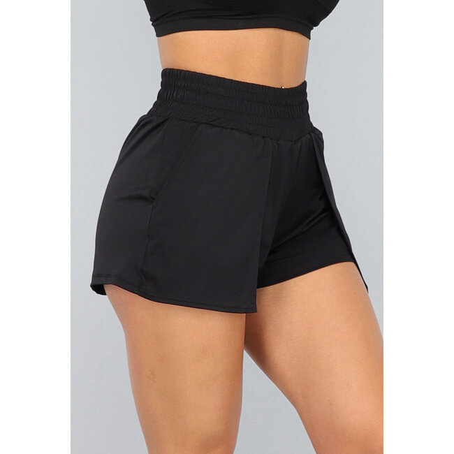 Kurze schwarze Sportshorts