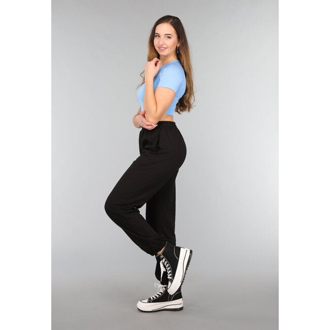 Hellblaues kurzärmeliges Sport-Top
