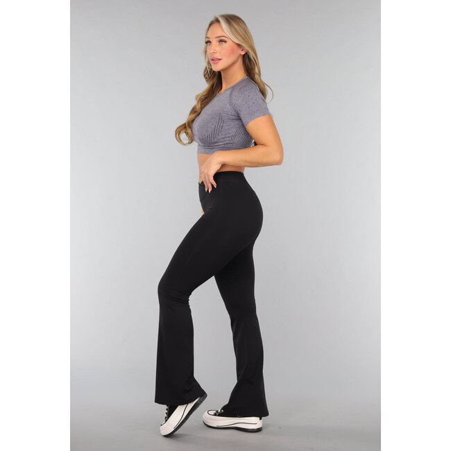 Blaues kurzärmeliges Sport-Top