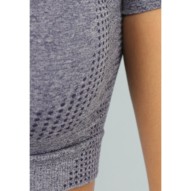 Blaues kurzärmeliges Sport-Top