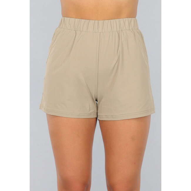 Khaki Windbreaker Short Set