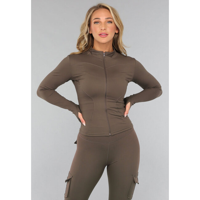 Dunkelbraunes Cargo Gymset mit Scrunch