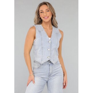 Redial Jeans Stretch-Denim-Westenoberteil