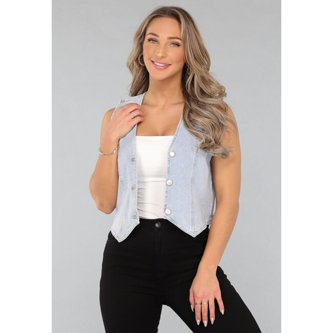 Stretch-Denim-Westenoberteil