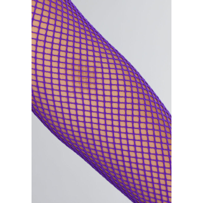 Lila Fischnetz-Bodysuit mit passendem Bolero