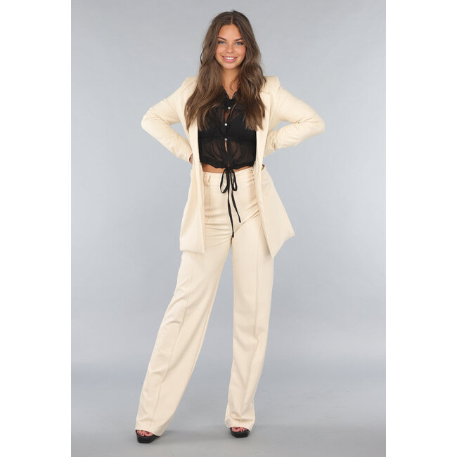 Beige Tall Stretch-Hose mit geradem Bein