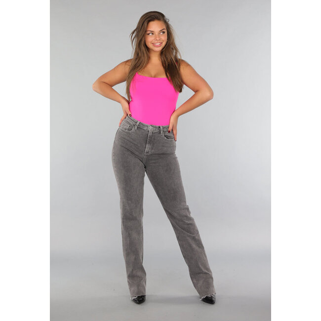Pinker ärmelloser Body mit quadratischem Ausschnitt