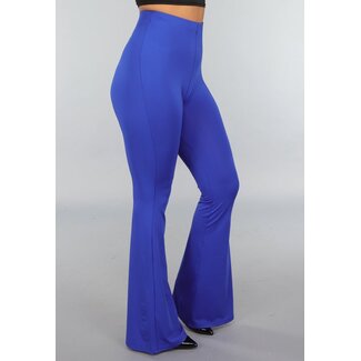 Königsblaue große Stretch-Flair-Leggings