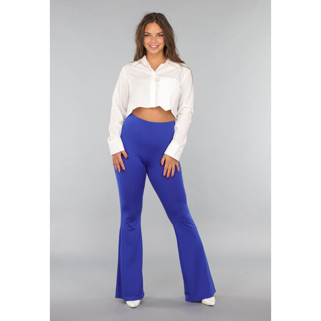 Königsblaue große Stretch-Flair-Leggings
