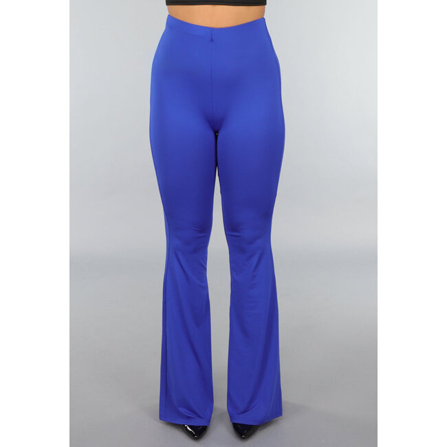 Königsblaue große Stretch-Flair-Leggings