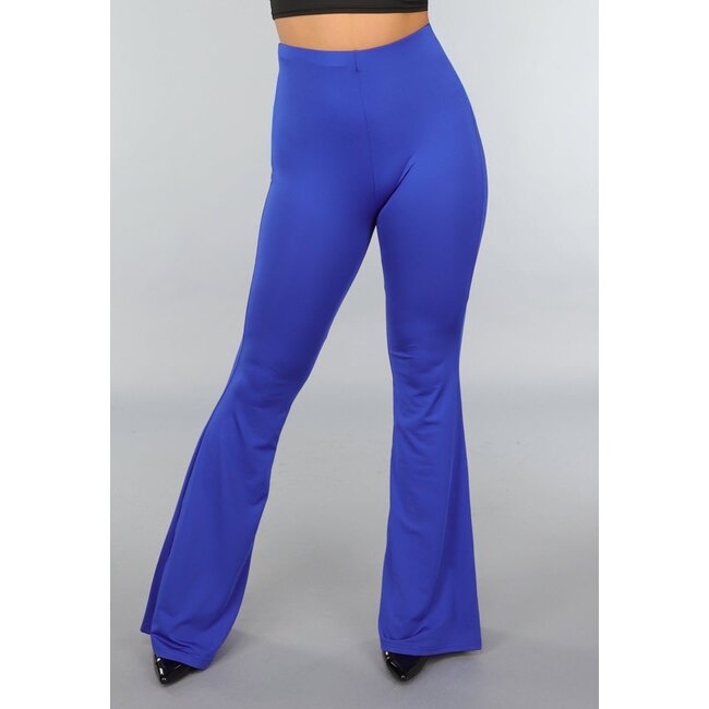 Königsblaue große Stretch-Flair-Leggings