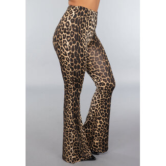 Hochtaillierte Leggings mit Leopardenmuster
