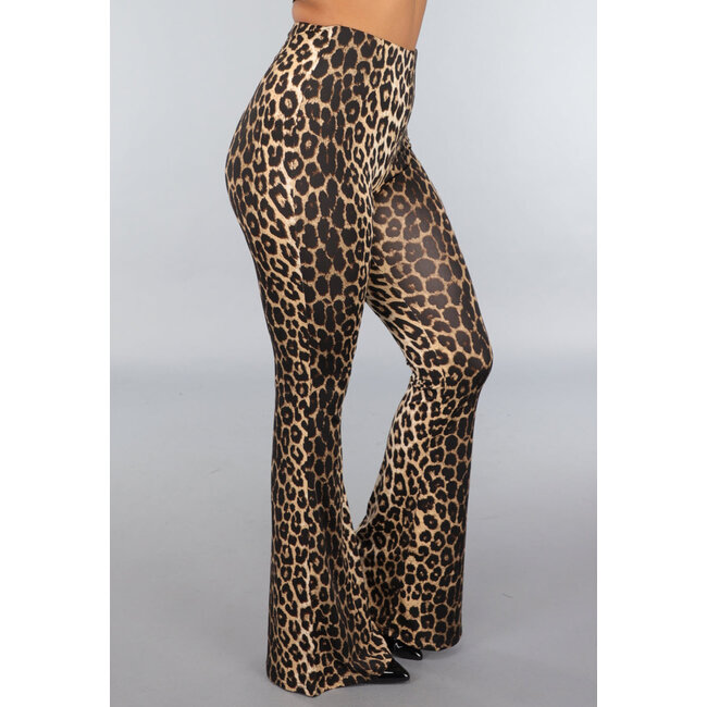 Hochtaillierte Leggings mit Leopardenmuster